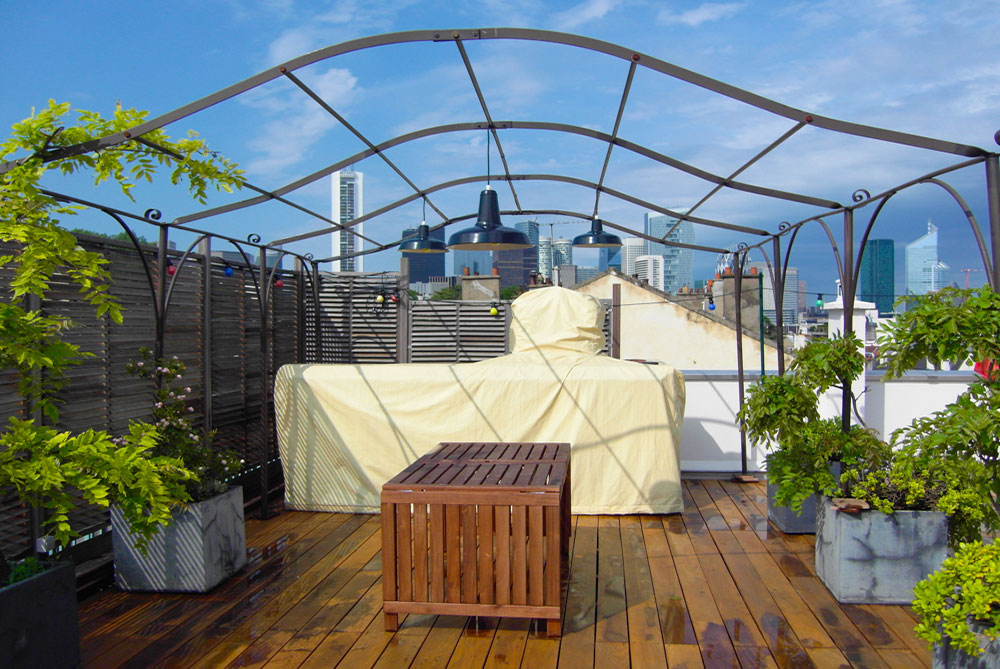 Terrasse en bois ou en carrelage Pose de pavés Arrosage automatique Éclairage extérieur Aménagement de jardins Colombes-92-atelier-pascal-noyere